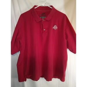 Vintage Active Ohio State Polo Shirt Embroidered‎ Logo Short Sleeve Top 2XL
